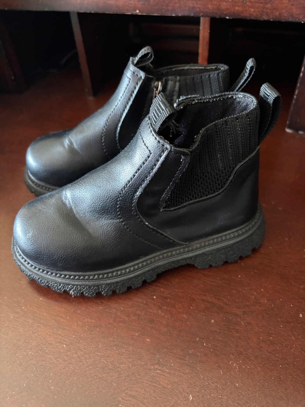 SHEIN Black Kids Chelsea Ankle Boots